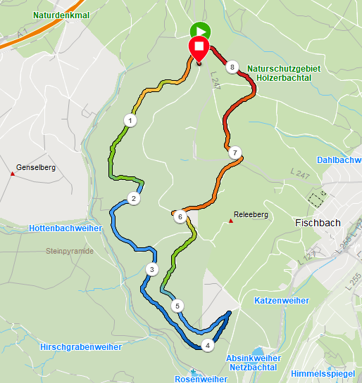 Laufstrecke Fischbach 8 km